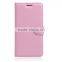 Wholesale litchi texture magnetic flip wallet case for samsung galaxy c7