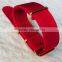 Ferrari Red Changeable Nato Watch Straps With Gold Hardware