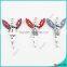 Alloy crystal angel jewelry pendants for necklace and keychain