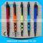 2016 New Products on China Market Black Color Grip and Clip Multi Color Plastic Pen