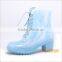 Lace PVC rain boots ladies wellington boots horse rain boots manufacturer SA-9319