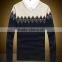 BGA15035 Mens new arrival fashion V neck thin spring pullover jacquard wool sweater