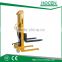 500kg, lifting height 1600mm manual hand stacker forklift