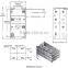 D cell battery holder for 8 batteries with 6'' wire leads