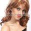 Deep red color curly full lace synthetic hair styles wigs