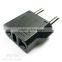 Best quality PC+COPPER PIN 6A 250V USA to Europe converter plug adapter
