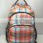 2016 fashion & concise plaid sport backpacks for female,oranger,YX-SP-10