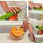 Food Container, Safety Food Holder, Bonus Peeler - All-in-One Vegetable Cutter, Slicer, Grater & Julienne Slicer