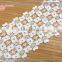 the high quality white color dress and bag lace trim