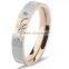 2016 high polished engrave punk style 316L stainless steel wedding band ring for lover