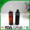 Boston round empty clear 120ml spray PET bottle for perfume packaging