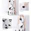 White and Black Floral Printed Sleeveless Bodycon Dress