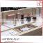 Best product customized retail shop store shelf acrylic makeup cosmetic display stand with 3 tires drawers for cosmetic