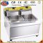 fish and chips fryers with Double baskets induction fry machine|industrial electric fryer