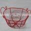 Metal Wire Pet Egg Basket With Handles