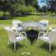 Outdoor PE Rattan Dining Set for Outdoor with 4 Chairs SGS