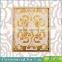 Framed Handmade Carve Pattens With Gold Leaf MDF Wall Art