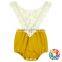 2017 Baby Summer Outfits Wholesale Short Yellow Baby Bloomer With Two Side Lace Baby Bloomer Shorts