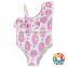 Baby Girls New Print One Swimwear Clothes Ruffle Shoulder Kids Swimsuit