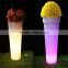 D47*H95cm Western Style Smart Controlled Multi Color LED Flower Pot Glowing LED Flowerpot