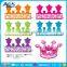 Bright color Queen Princess style Inflatable Crown for party