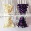 35cm*200cm 3D Taffeta Chiavari Chair Sash 20PCS A Lot Free Shipping (Purple Wafer & Cream Leaf Shape) 2 Style Can Be Choose
