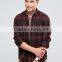 Long Sleeve Button Down Collar Mens Pre-Shrunk 85% Polyester 15% Wool Breathable Regular Fit Casual Check Print Shirts