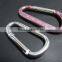 Aluminum silk/pink print climbing button carabiner stocklot