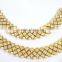 GOLD tone crystal PEARLS PAYAL Anklets pair