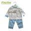2017 New Design Baby Clothes Wholesale Baby Boys Sleep Set 2 Pieces Baby Boy Pajamas