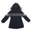 whloesale OEM girls cotton black jackets with hooded