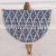 100% cotton yarn-dyed stripe beach round towel made in China