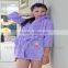 purple coral fleece for ladies short sexy robe