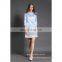 2016 Customized Three Quarter Sleeve Gradient Ladies Dress