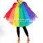 Colorful Fashion Rainbow Women Rain Poncho