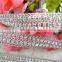 Hot selling rhinestone trimming banging with metal chain decoration for sandals/caps/garments/shoes
