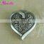 A2127S Ancient Round Heart With Engrave Metal Jewelry Box