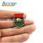 Custom shape gold plating metal lapel pin badge with epoxy resin logo