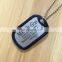 Stock size silicone aluminum dog tag with ball chain