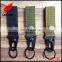 Factory supply custom durable webbing keychain with hook