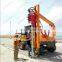 Four-wheel highway guardrail fence installation pile driver machine