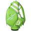 Green PU Leather Golf Staff Bag Large Capacity