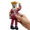 Durable canvas simulated Trump funny dog chew toy with bells mint for dog cats