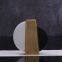 Half Moon Black White Gild Modern Simple Jingdezhen Ceramic Flat Vase For Home Study