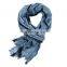 Woman's Scarf Autumn winter 2021 cotton and linen yarn-dyed scarf