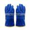 Low price wholesale custom winter blue cold resistant pvc work gloves