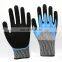 3/4 Smooth Nitrile Coated Cut Resistant Work Gloves Anti Cut Oil Resistant Sandy Nitrile Dipped Safety Gloves For Spearfishing