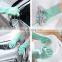 Magic Dishwashing Cleaning Sponge Gloves Reusable Silicone Brush Scrubber Gloves Heat Resistant for Dishwashing Kitchen Bathroom