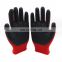 Black Latex Palm Coated Red Polyester Work Gloves