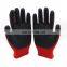 Black Latex Palm Coated Red Polyester Work Gloves